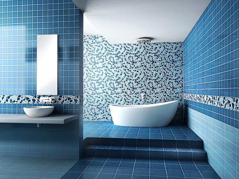 Blue wall tiles for the bathroom design stylish homes and create a unique OBKKAD