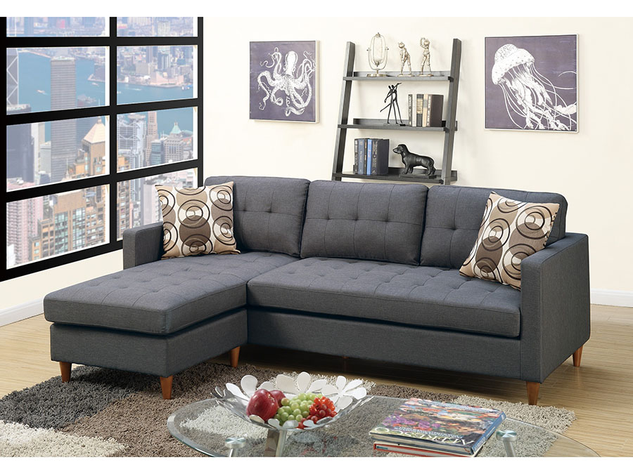 blue-gray sectional sofa SJUZQTA