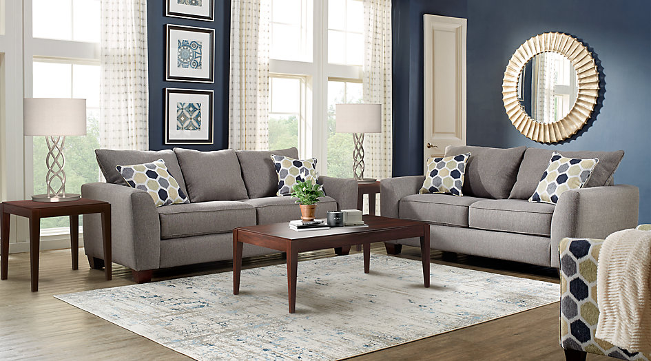 bonita springs gray 5 piece living room - living room sets (gray) RBNAAPR