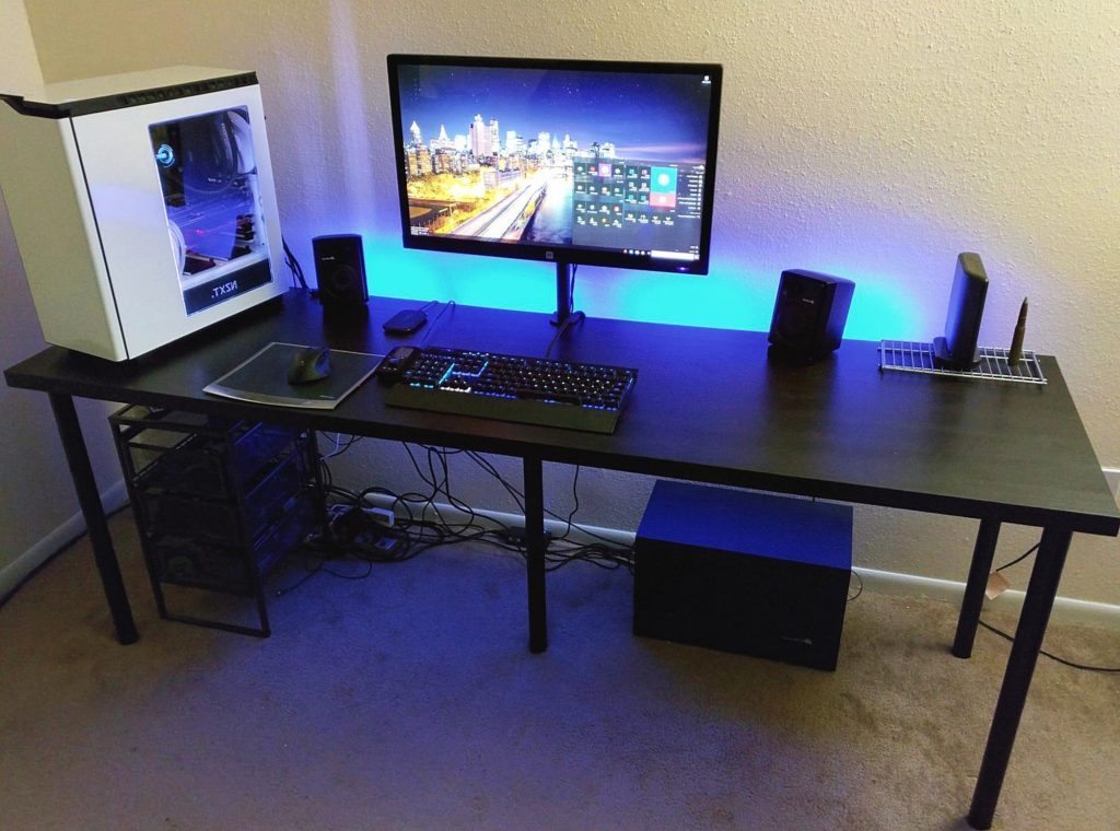 brilliant gaming computer desk setup beautiful home design trend 2017 with LCLDPKP