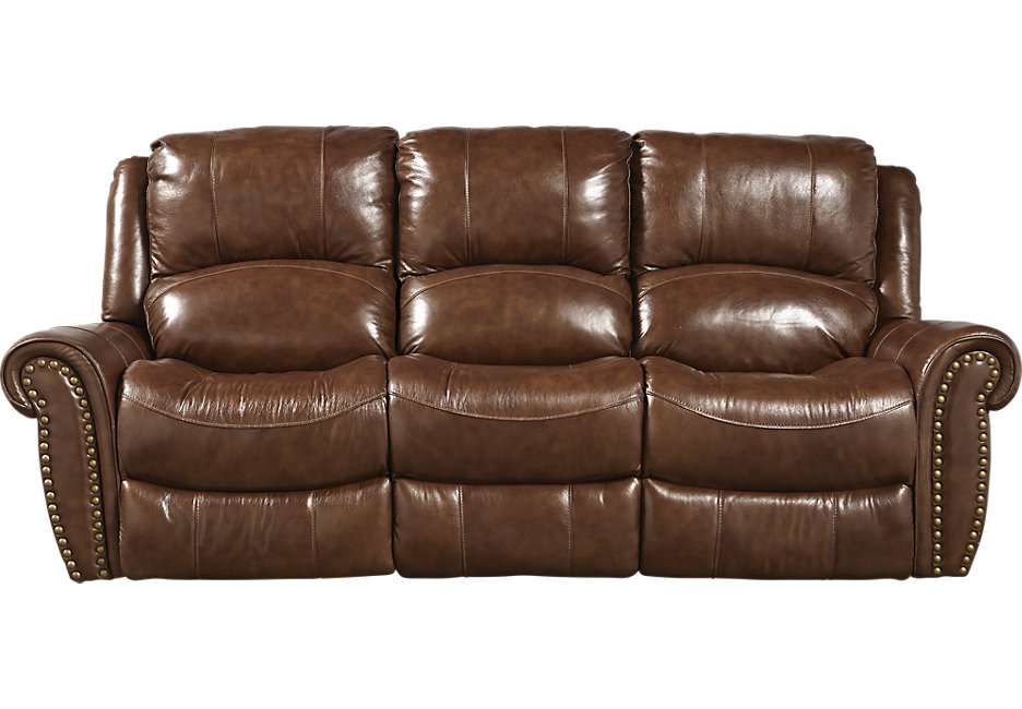 brown leather sofa Abruzzo brown leather electrically adjustable sofa - leather sofas (brown) UBMYJDQ