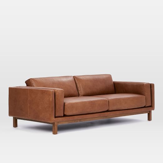 brown leather sofa start 360 ° product viewer PNCHQNR