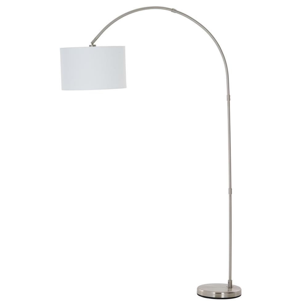 Arch floor lamp made of brushed nickel with linen shade-20642-000 - the home depot MONCCZU
