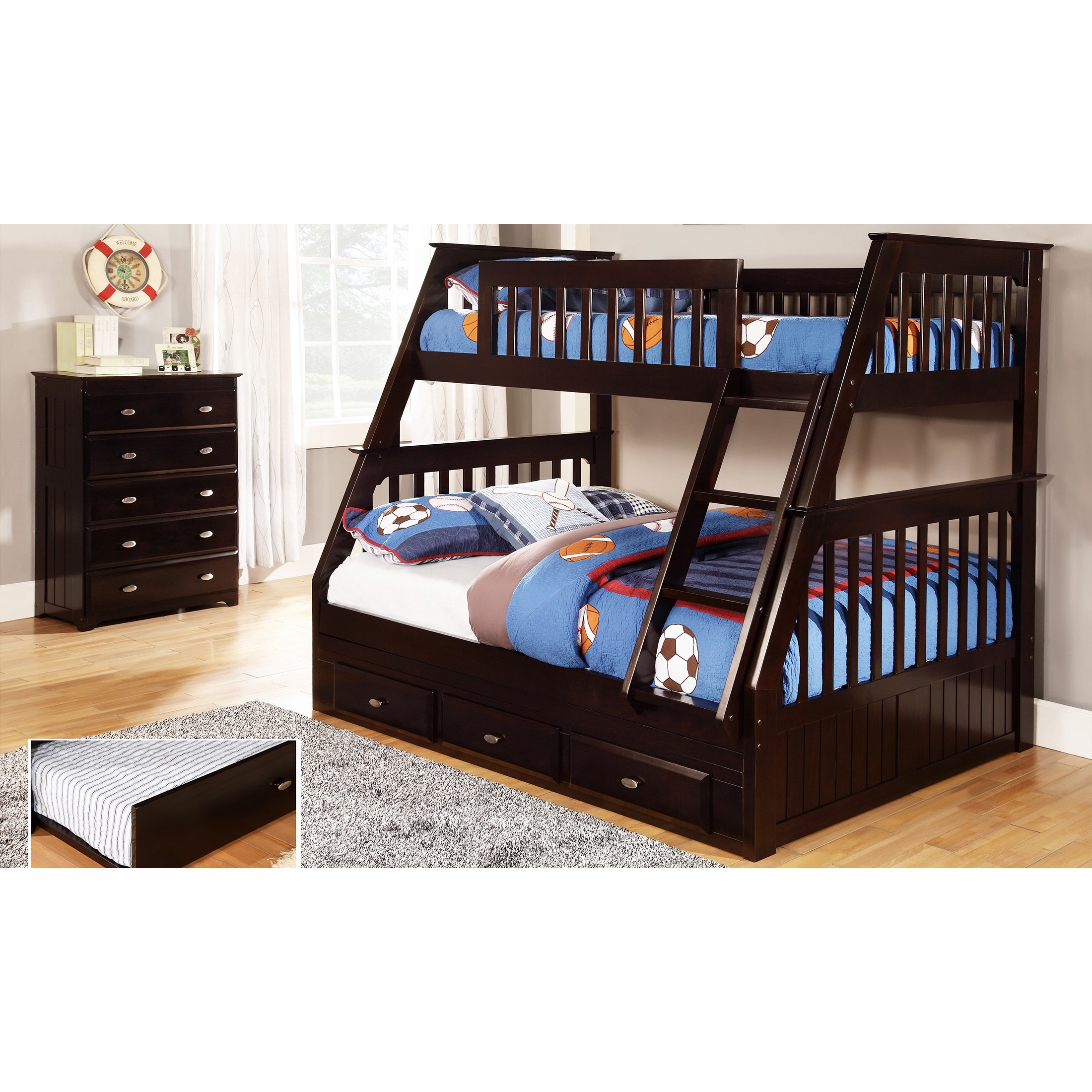 Bunk Beds Expresso Twin Over Full Mission Bunk Bed Discover World Furniture DIFMLKC