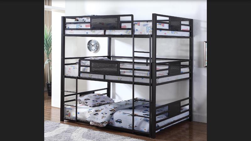Bunk beds sturdy triple bunk bed made of metal UDJLOST