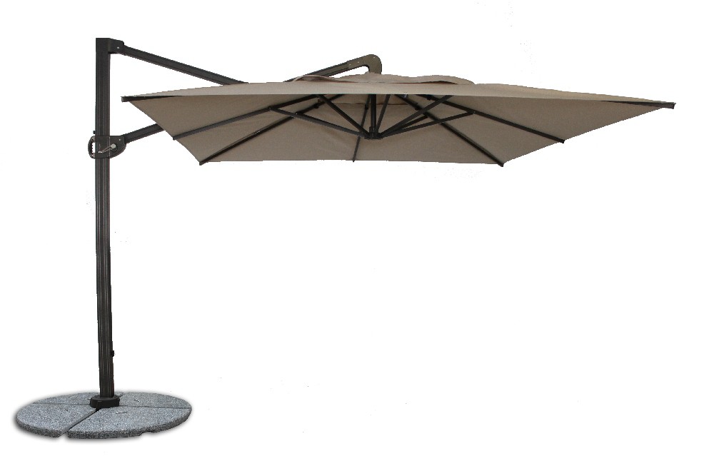 Buy a 10ft Sunbrella fabric cantilever umbrella.  new BNOWGIF