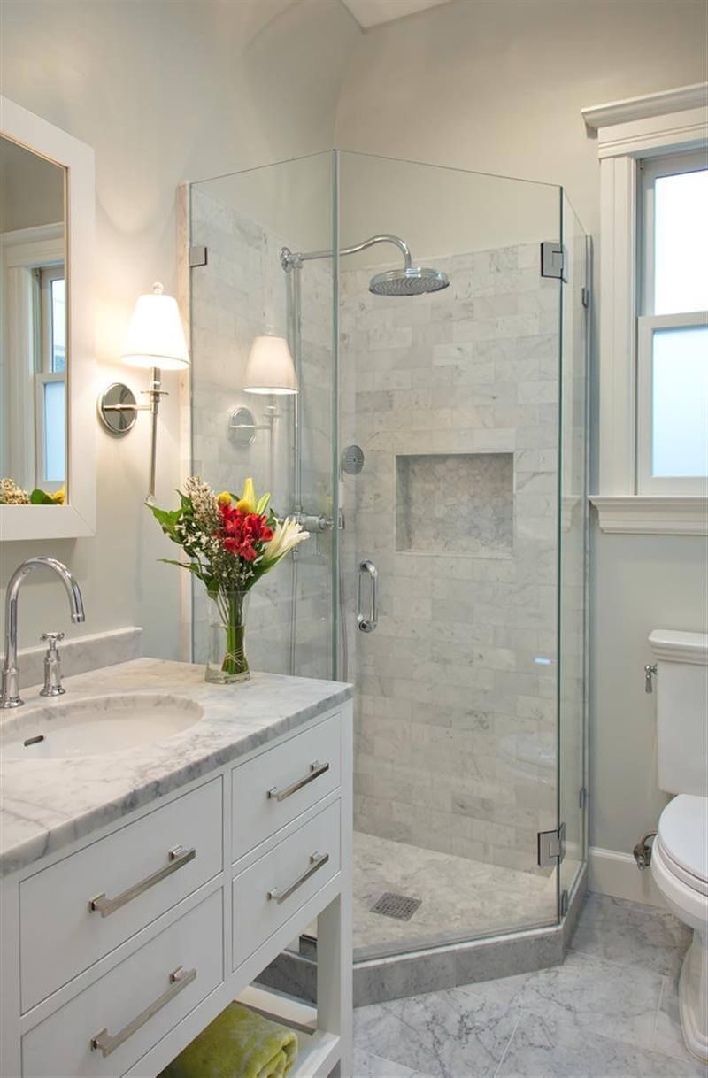 soothing little bathroom design in white marble LUPRZFM