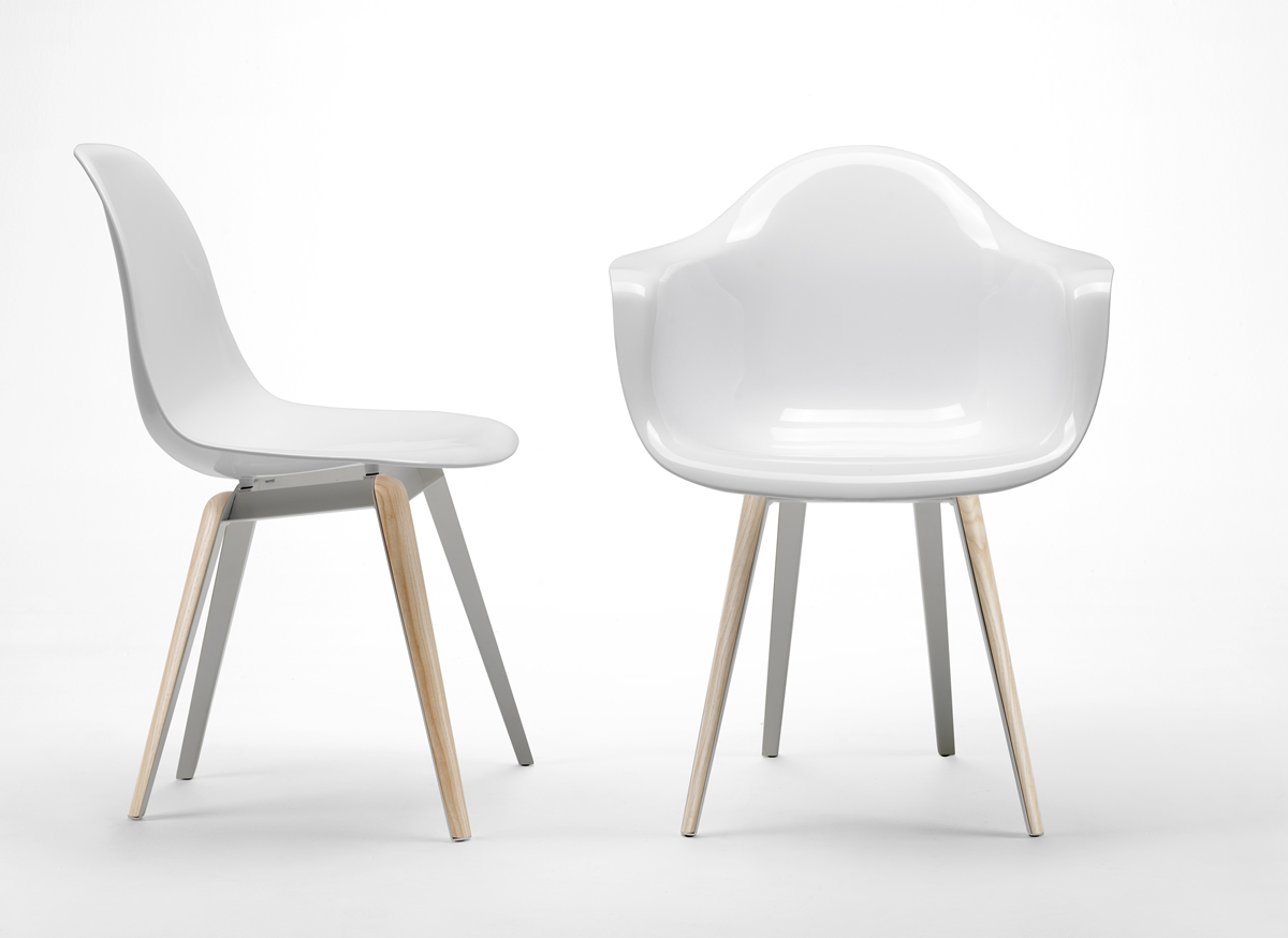 Chair design collezione Slice - Design: shell by kubikoff lab / base: Sander Mulder HJUYAYN