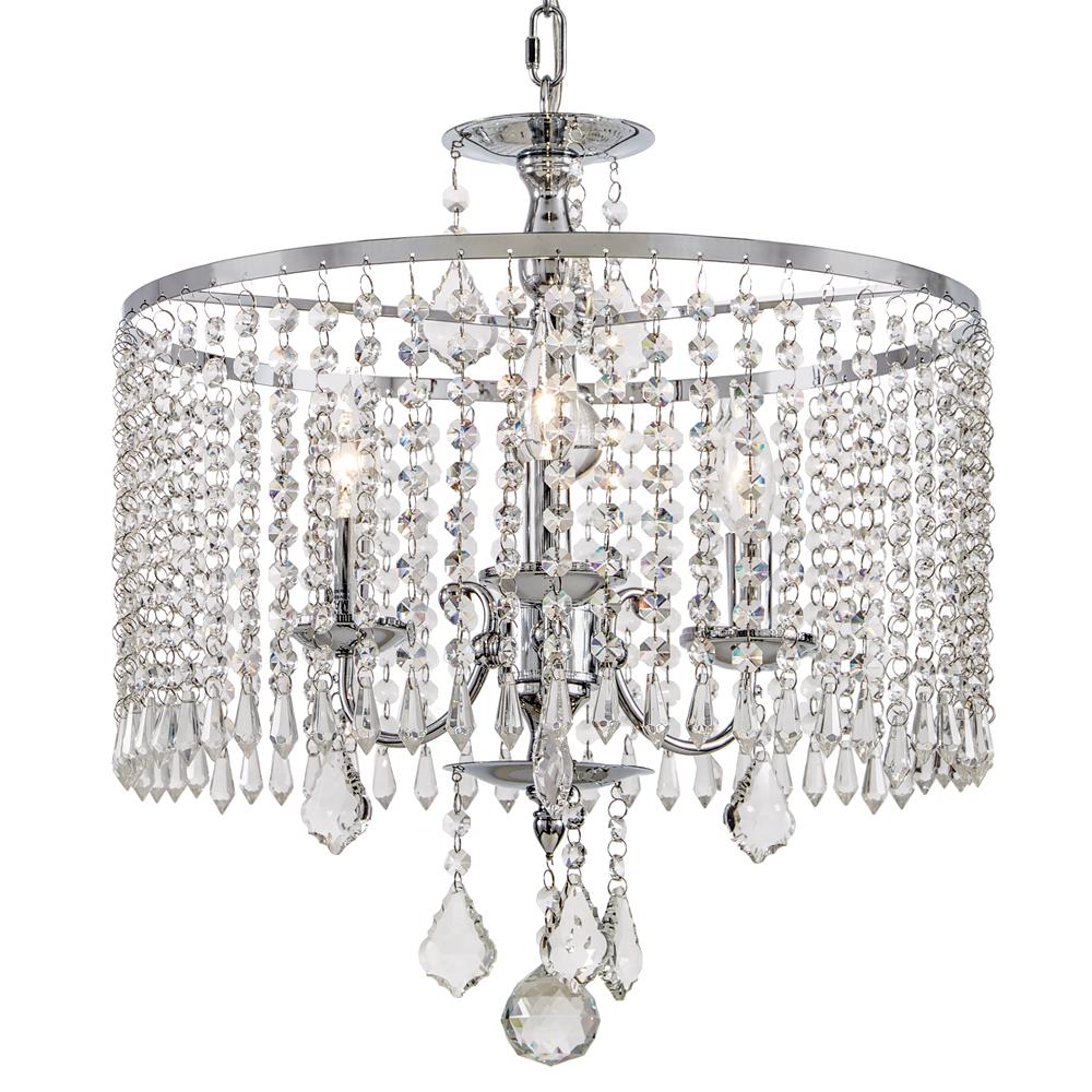Chandelier Lighting Home Decorators Collection 3-burner chandelier made of polished chrome with K9 crystal dangles ACHVQFJ