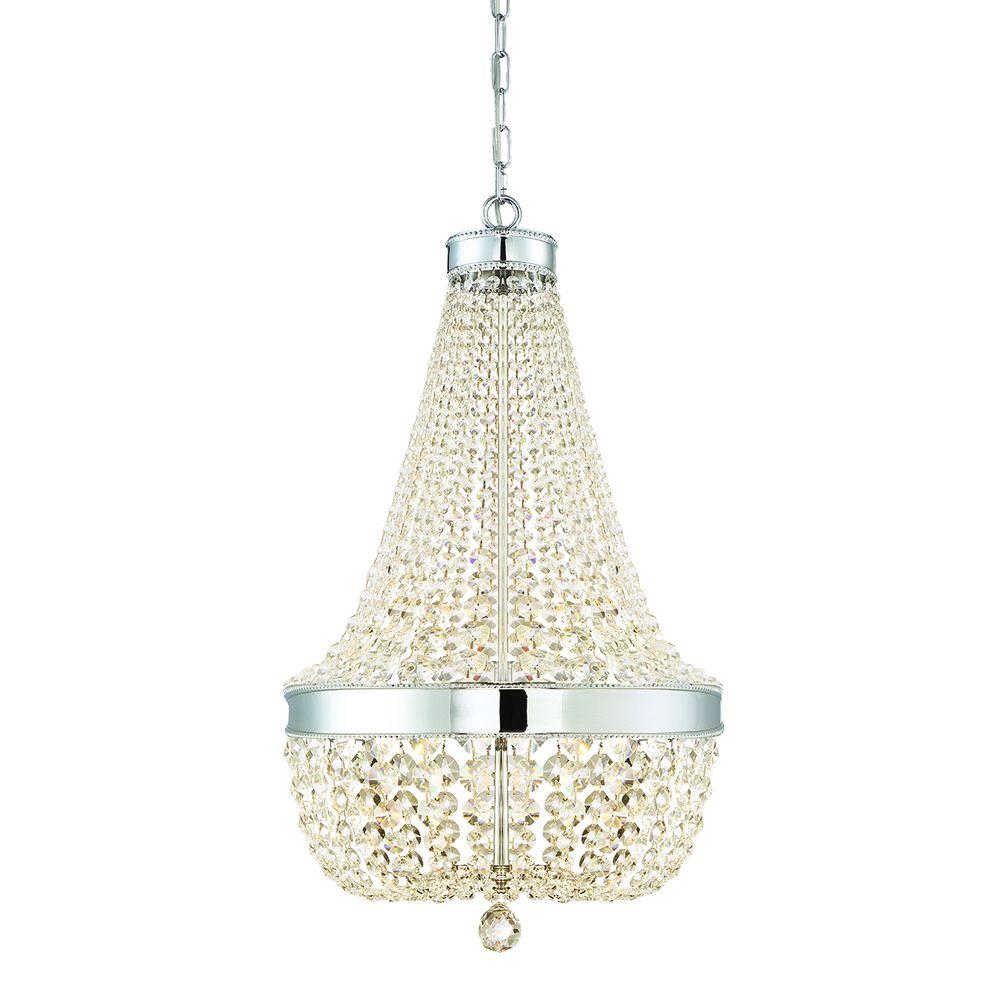 Chandelier Home Decorators Collection 6-flame chrome-crystal chandelier WGQYXFA