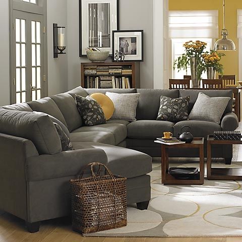 Anthracite gray sectional sofa - foter RXLEWKY