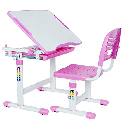 Children's desk vivo height adjustable childrenu0027s desk and chair set, ... EDCNCWH