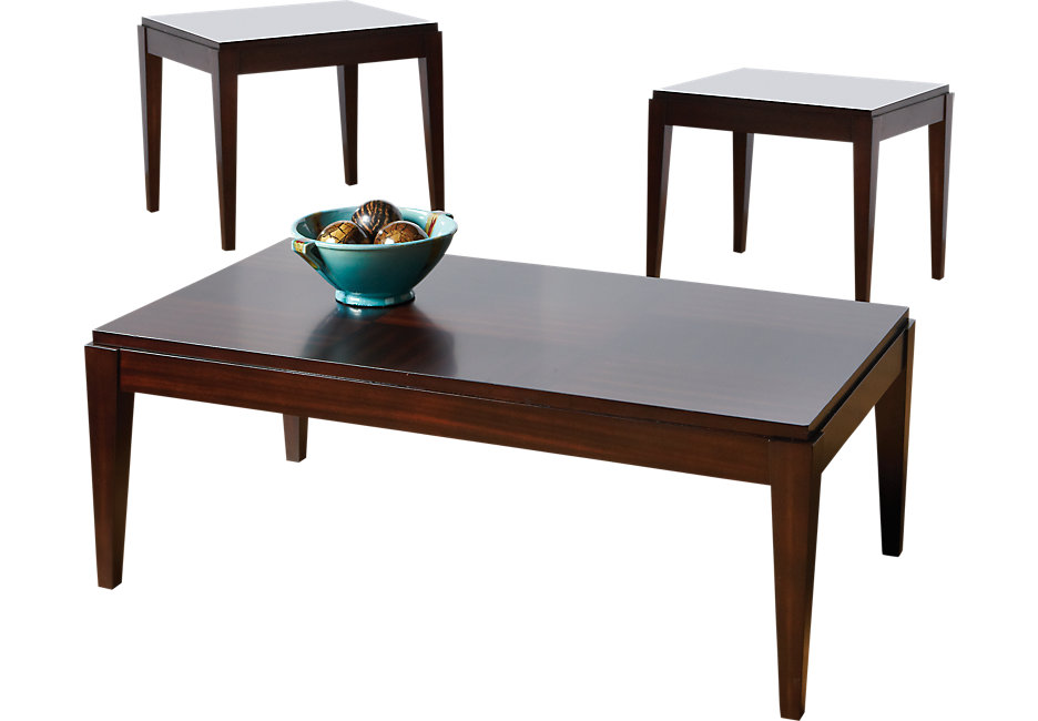 Coffee table sets Lansing Cherry 3-piece.  Placemat - Placemats dark wood LVQNIPO