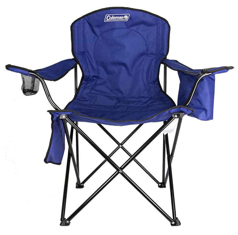 Coleman Camping - deck chair with integrated cool box and cup holder, blue DCWSMHR