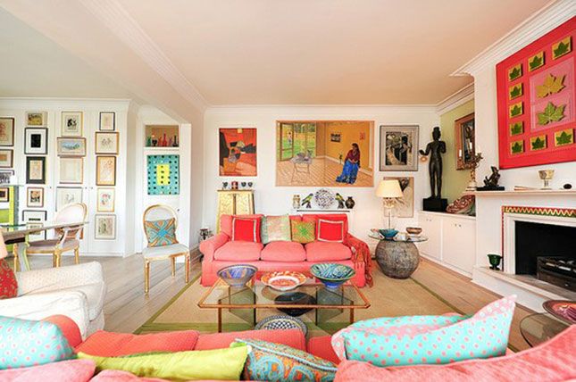 12 incredibly colorful living rooms |  Eclectic living room.
