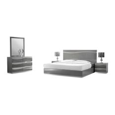 Contemporary Bedroom Furniture Sets Furniture Import & Export Inc. - Leon Gray Modern 5 Piece Bedroom Set, BKIWAQX