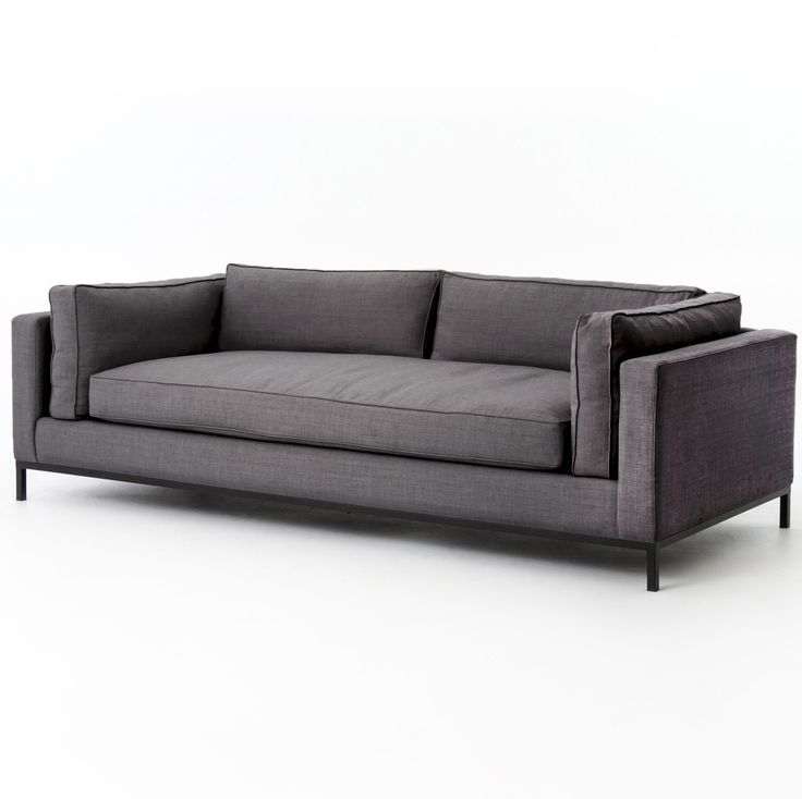 contemporary sofas Grammercy upholstered modern sofa - anthracite OTWOOEM