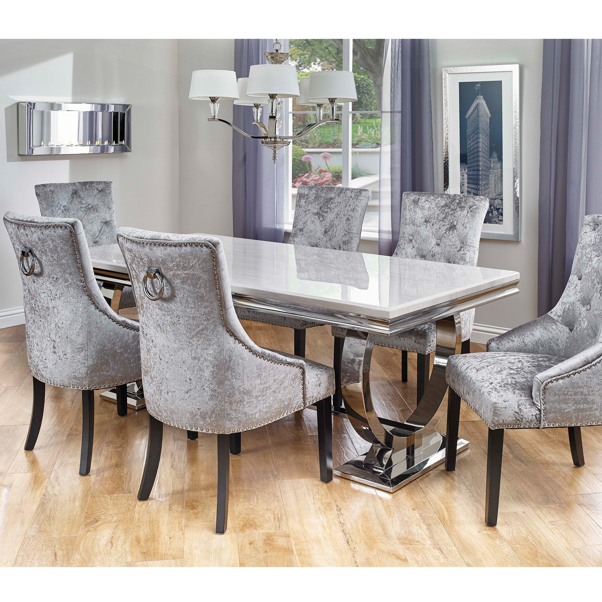 Cookes Collection valentina dining table and 6 chairs JTXSXDQ