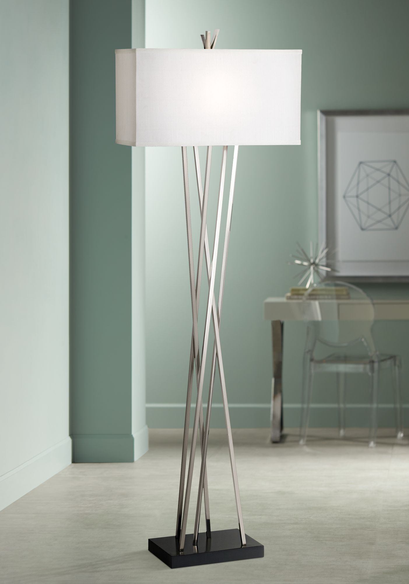 cool modern floor lamps Possini Euro Design Asymmetry floor lamp RRMZLZJ