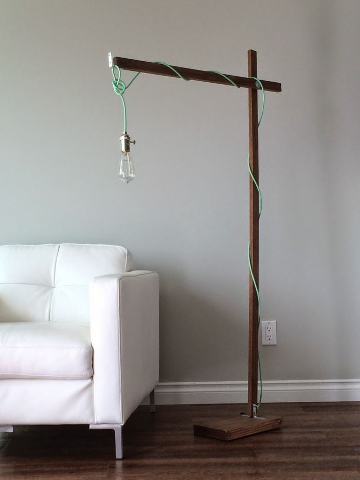 show cool modern floor lamps in the gallery modern diy floor lamp by ana white UXLJQWK
