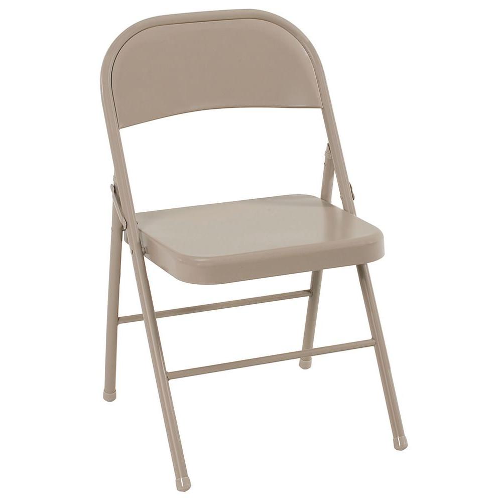 cosco antique linen all-steel folding chairs (pack of 4) XFYPSPZ