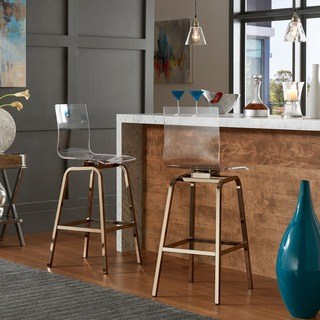 Bar stool with counter height miles of clear acrylic rotatable high back bar stool with back (set by NOAAUVI