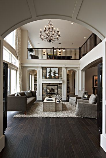 Breathtaking.  Dark hardwood floors Open plan ... beautiful!  #Home culture.