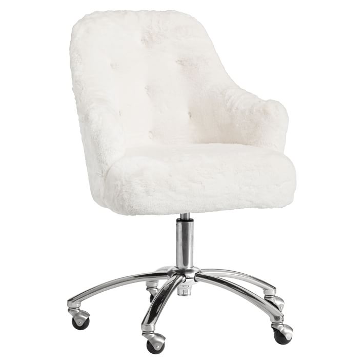Desk chairs polar bear faux fur desk chair |  pbteen NEFJAGP