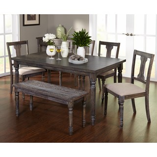 Dining room placemats Simple Living 6 pieces.  Burnt wood dining room set with CLOVOUX bench