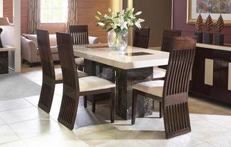dining tables and chairs strasbourg rectangular fixed table and 4 lima chairs strasbourg marble AYHQVSE
