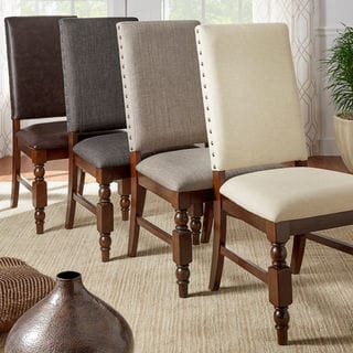 Dining room chairs Flatiron Nailhead upholstered dining room chairs (set of 2) by inspire q classic VLDREKV
