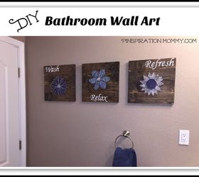 DIY bathroom wall art string art to add a pop of color GCQMZEY