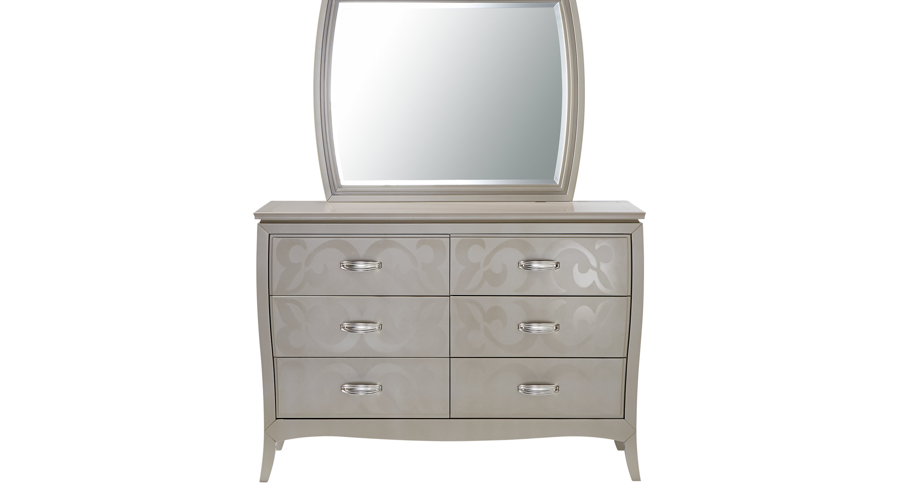 Dresser with mirror Belle Noir champagne dresser & mirror set JSHDMZC