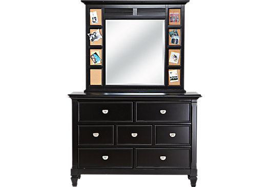 dresser with mirror belmar black dresser & mirror set WGZNYXP