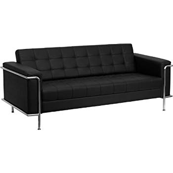 Flash Furniture Hercules Lesley Series Modern black leather sofa with covering MZBPIBM