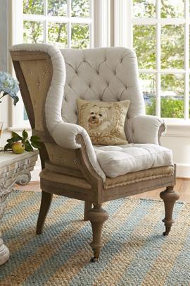 French country house furniture + Quickshop Fontaine wing chair KJPRZZH
