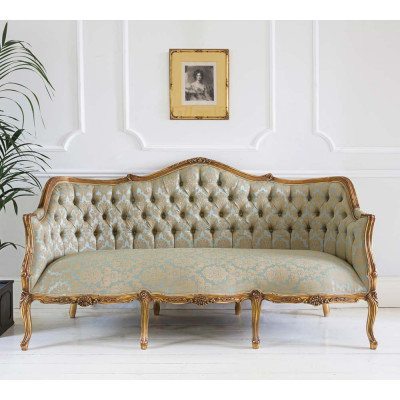 French furniture Versailles damask 3-seater sofa UYGNYXN