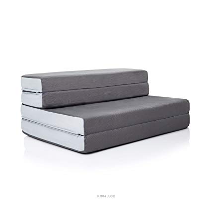 Full-size folding mattress lucid 4-inch folding mattress - full-size