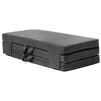 fun! ture double slate gray 4ft wide portable foam folding mattress IJSXLAD