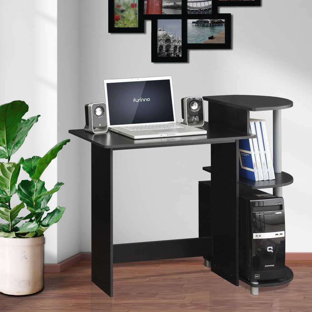 furinno compact black / gray computer desk YIOWAFH
