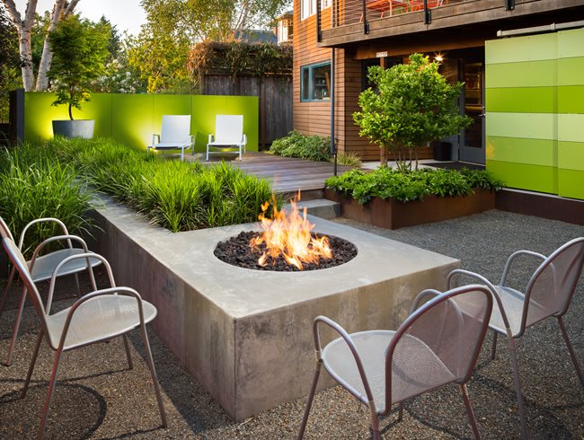garden design ideas small garden, fireplace, modern garden scot eckley inc.  Seattle, wa FPLMEKX