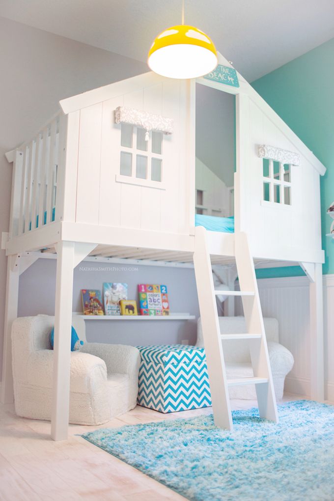 Girls beds Tree house bed over the house from Turquoise and other totally cool children VQHIEMT