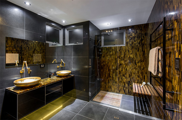 Here are 20 ideas to add gold to your bathroom |  Home design love