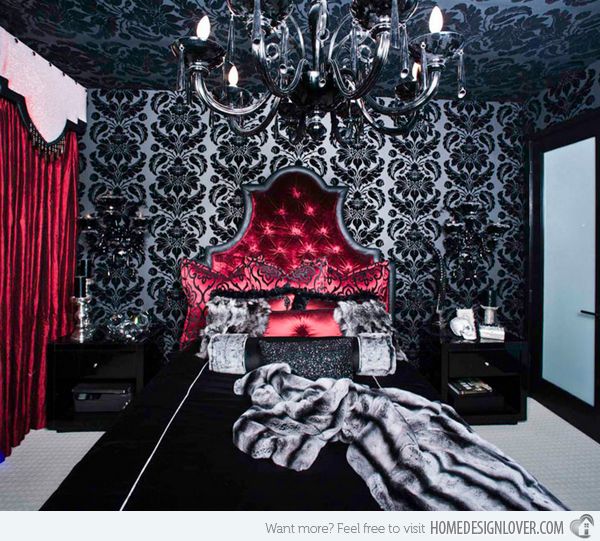 15 Gorgeous Gothic Bedroom Ideas |  Home design lovers |  Gothic.