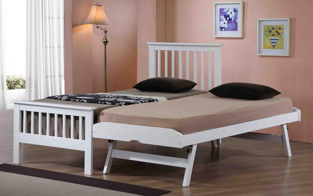 Guest beds flintshire pentre white 3ft single wooden guest bed GEACAUY