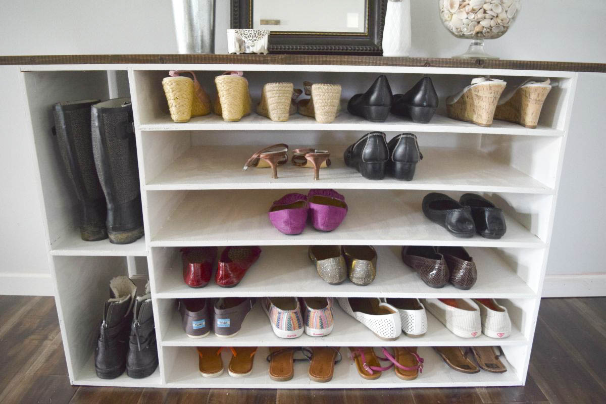 how to make a DIY shoe organizer and shelf for the closet LMUKAJX