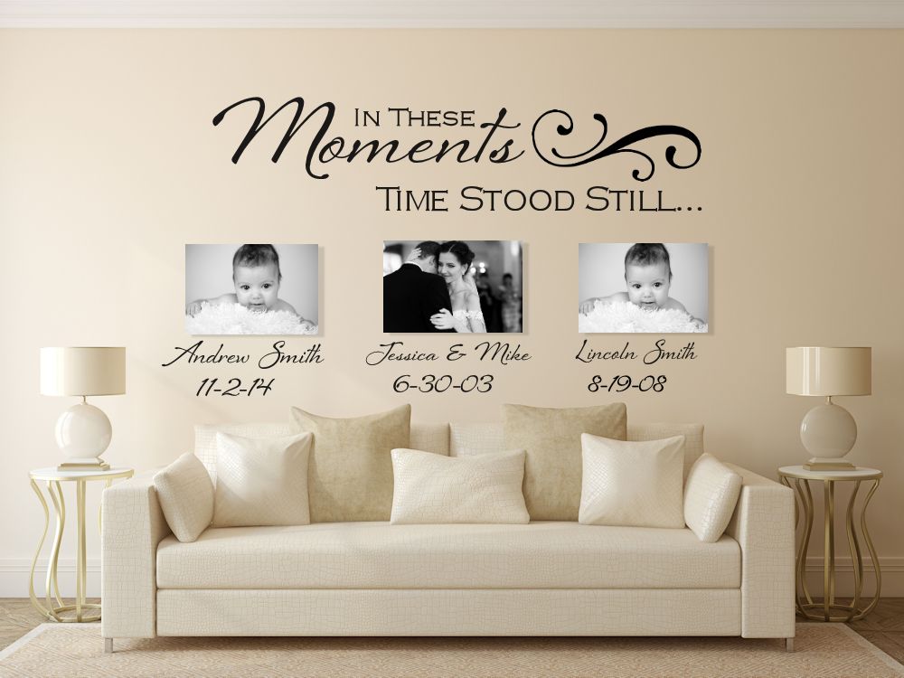 In these moments time stood still - individual wall decals - amandas WUHCKDR