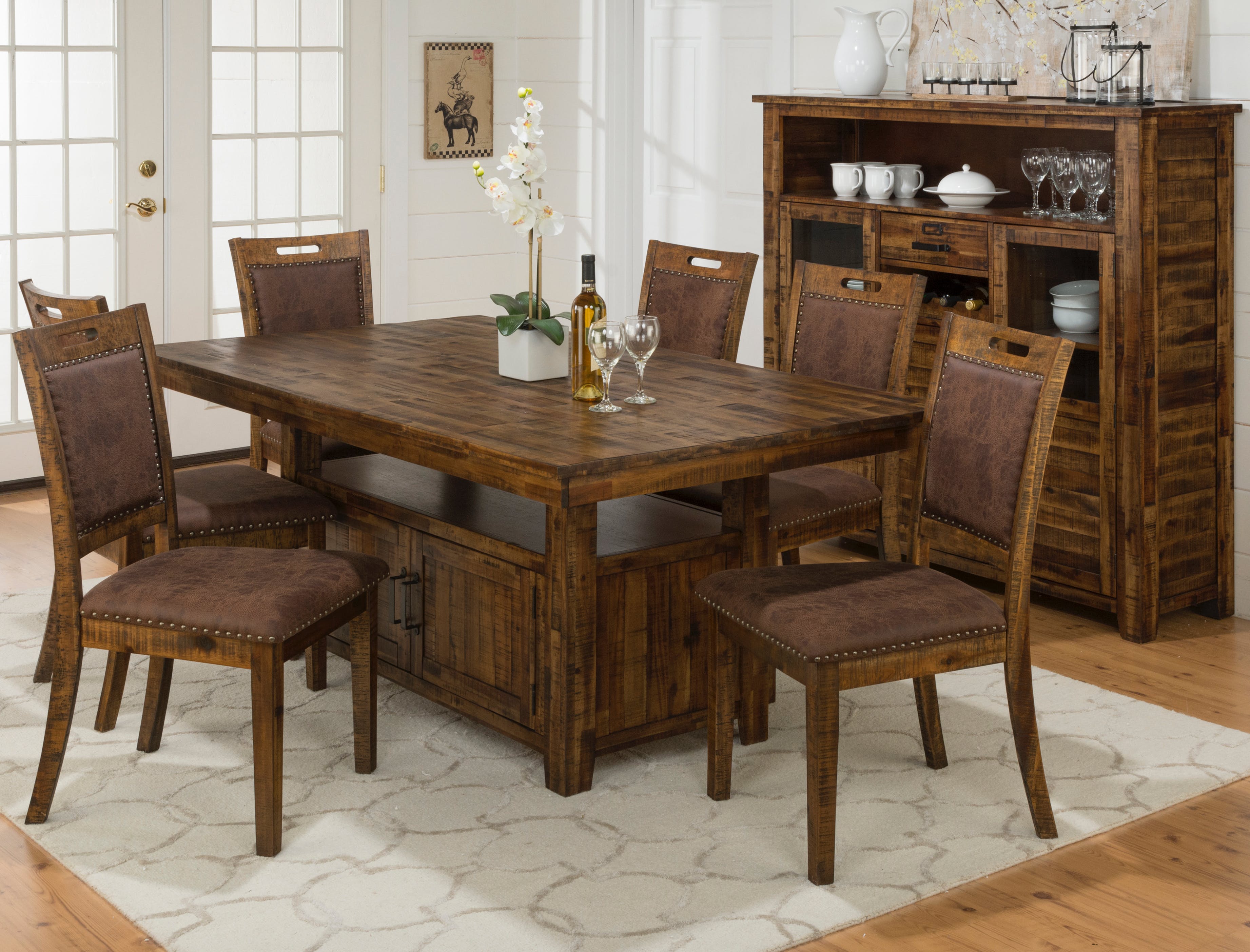 Jofran Furniture Cannon dining set, 4 chairs, & 2 chairs free of charge VKZURXK