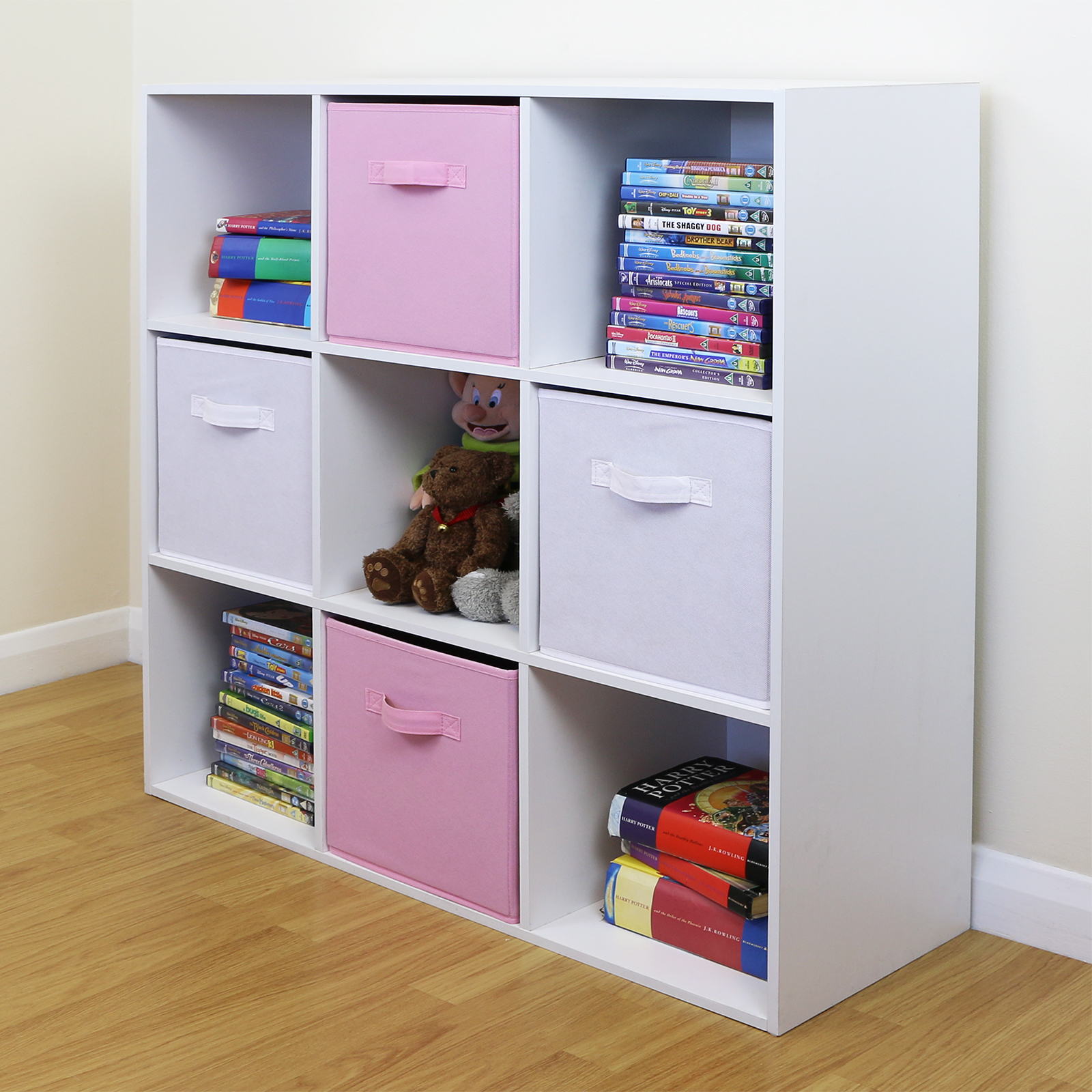 Child Storage Guardian 9 Dice Children Pink & White Toys / Games Storage Furniture Girls / Boys Bedroom CLOXCZA