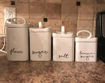 Labels for kitchen canisters - Kitchen accessories - Stickers for kitchen canisters - PHVDUEX